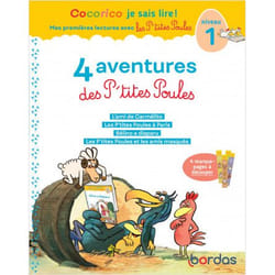 Cocorico Je sais lire! 1ères lectures avec les P'tites Poules-4 aventures des P'tites Poules Niv1 Tome 1 (Broché)