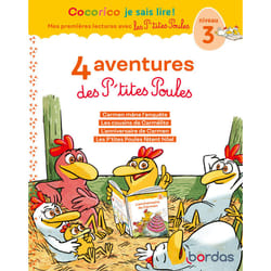ISBN Cocorico Je sais lire ! 1res lectures - 4 aventures P'tites Poules - Niveau 3 : Le livre de Marie-Christine Olivier, Christian Heinrich, Jean-Christophe Raufflet