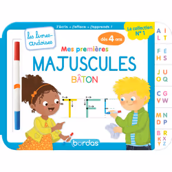 ISBN Les livres-ardoises - Mes premières majuscules bâton : Le livre de Cécile Hudrisier, Virginie Chiodo, Éducatif, 12 pages