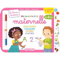ISBN Les livres-ardoises - Ma journée à la maternelle graphisme couleurs lettres chiffres : Le livre de Cécile Hudrisier, Ele ...