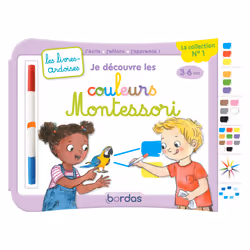 ISBN Les livres-ardoises - Je découvre les couleurs Montessori : Le livre de Cécile Hudrisier, Pascal Gauffre, Éducatif, 12 p ...