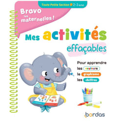 ISBN Bravo les maternelles - Mes activités effaçables - Toute Petite section : Le livre de Marie Morey