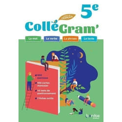 Cahier de français 5e ColléGram. Edition 2024