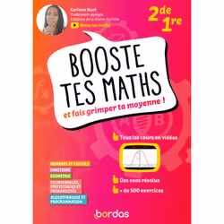 ISBN Booste tes maths - Et fais grimper ta moyenne ! 2de 1re : Le livre de Corinne Huet, Éducatif, 128 pages