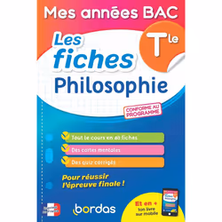 ISBN Mes années BAC - Les fiches Philosophie Tle : Le livre de Dominique Boissier, Éducatif, 128 pages