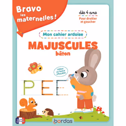 ISBN Bravo les maternelles - Mon cahier ardoise - Majuscules bâton dès 4 ans : Le livre de Vanessa Vautier, Éducatif, 24 page ...