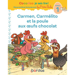 ISBN Cocorico Je sais lire ! 1res lectures - Carmen, Carmélito et la poule aux oeufs chocolat Niveau 1 : Le livre de Marie-Christine Olivier, Christian Heinrich, Jean-Christophe Raufflet