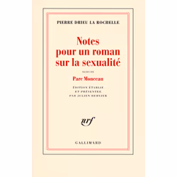 ISBN Notes pour un roman sur la sexualité, Français, 104 pages