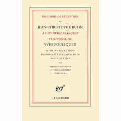ISBN Discours de réception de Jean-Christophe Rufin à l'Académie française et réponse d'Yves Pouliquen, Français, 120 pages