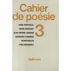 ISBN Cahier de poésie, Français, 208 pages