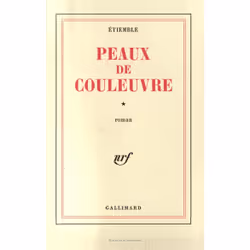 ISBN Peaux de couleuvre, I, Français, 682 pages