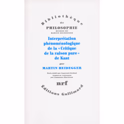 ISBN Interprétation phénoménologique de la «Critique de la raison pure» de Kant, Français, 400 pages