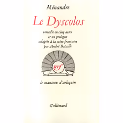 ISBN Le Dyscolos, Français, 148 pages