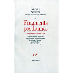 Fragments posthumes - automne 1884 automne 1885