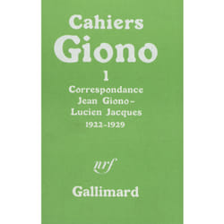 Cahiers Giono Tome 1