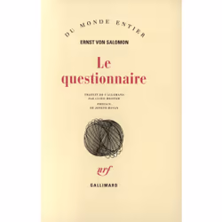 ISBN Le questionnaire, Français, 652 pages