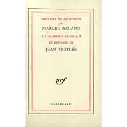 Discours de reception a l'academie francaise et reponse de jean mistler