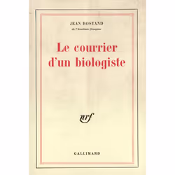ISBN Le Courrier d'un biologiste, Français, 236 pages