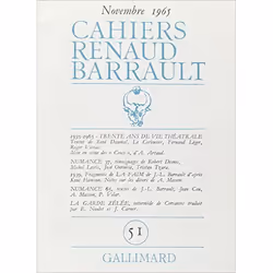 ISBN Cahiers Renaud Barrault, Français, 128 pages