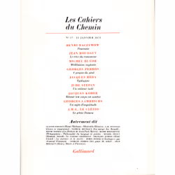ISBN Les Cahiers du Chemin, Français, 232 pages
