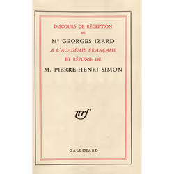 ISBN Discours de réception à l'Académie française et réponse de M. Pierre-Henri Simon, Français, 104 pages