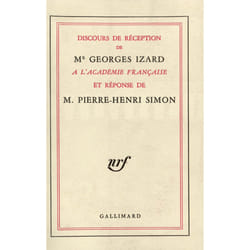 Discours de reception a l'academie francaise et reponse de m. pierre-henri simon
