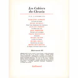 ISBN Les Cahiers du Chemin, Français, 192 pages