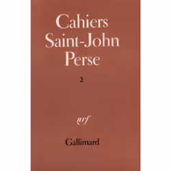 ISBN Cahiers Saint-John Perse, Français, 168 pages