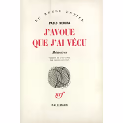 ISBN J'avoue que j'ai vécu, Français, 468 pages