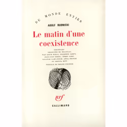 ISBN Le Matin d'une coexistence, Français, 208 pages