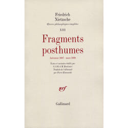 Fragments posthumes (automne 1887 mars 1888)