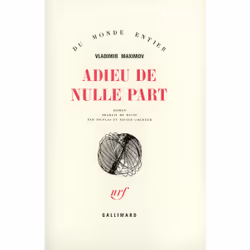 ISBN Adieu de nulle part, Français, 424 pages
