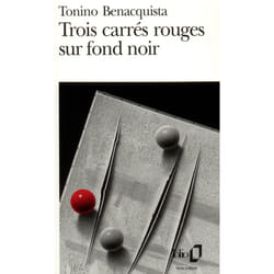 Trois carres rouges sur fond noir