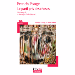 ISBN Le parti pris des choses, Français, 176 pages