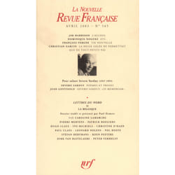 La nouvelle revue francaise - avril 2003
