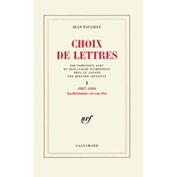 Choix de lettres : 1917-1936