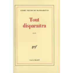 ISBN Tout disparaîtra, Français, 192 pages