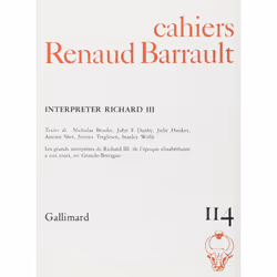 ISBN Cahiers Renaud Barrault, Français, 100 pages