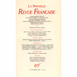 ISBN La Nouvelle Revue Française, Français, 128 pages