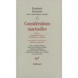 Considerations inactuelles iii et iv