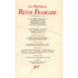ISBN La Nouvelle Revue Française