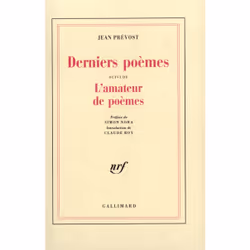 ISBN Derniers poèmes, Français, 208 pages