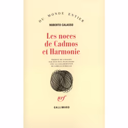 ISBN Les noces de Cadmos et Harmonie, Français, 420 pages