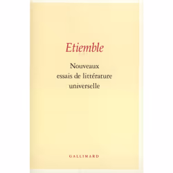 ISBN Nouveaux essais de littérature universelle, Français, 348 pages