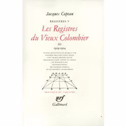 ISBN Les Registres du Vieux Colombier, Français, 560 pages