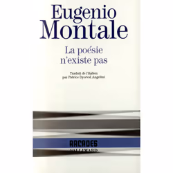ISBN La poésie n'existe pas, Français, 72 pages