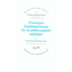 Concepts fondamentaux de la philosophie antique (Broché)