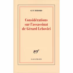 ISBN Considérations sur l'assassinat de Gérard Lebovici, Français, 96 pages