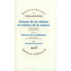 Sciences de la culture et sciences de la nature - théorie de la définition