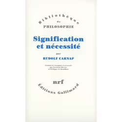 ISBN Signification et nécessité, Français, 384 pages